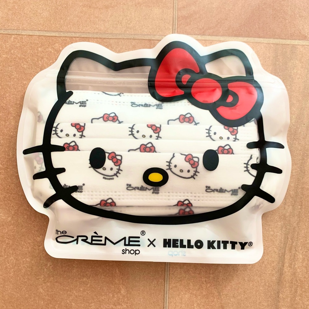 The Crème Shop x Hello Kitty Sanrio Women's White Protective Face Mask- 10 pack